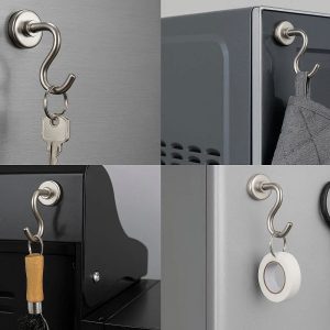 Magnetic Wall Hooks Heavy Duty Neodymium Magnet Hangers For Refrigerator Microwave Grill Cabinets Office Garage Storage